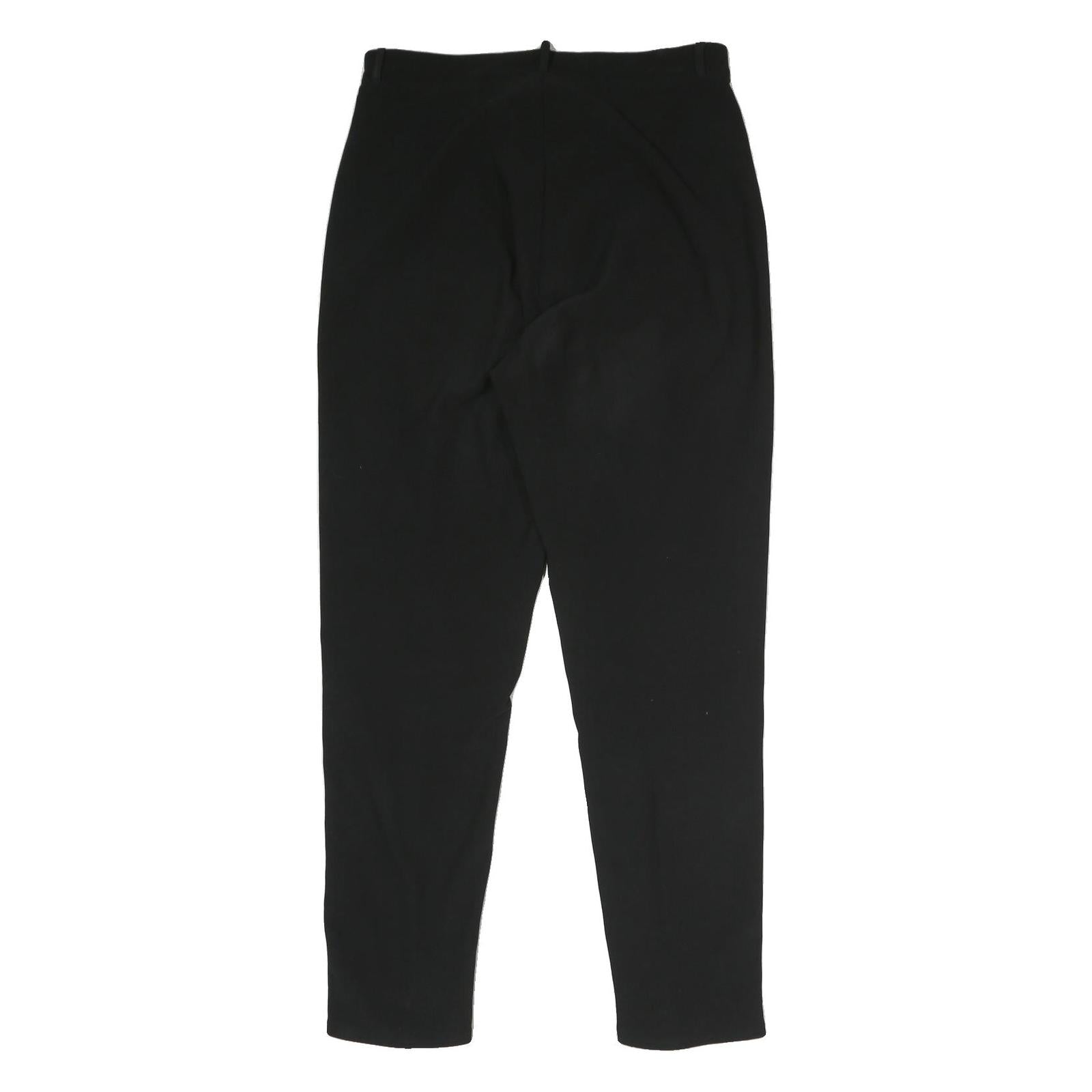 COLOUR OF THE WORLD Womens Black Regular Fit Cotton Blend Trousers W30 L30