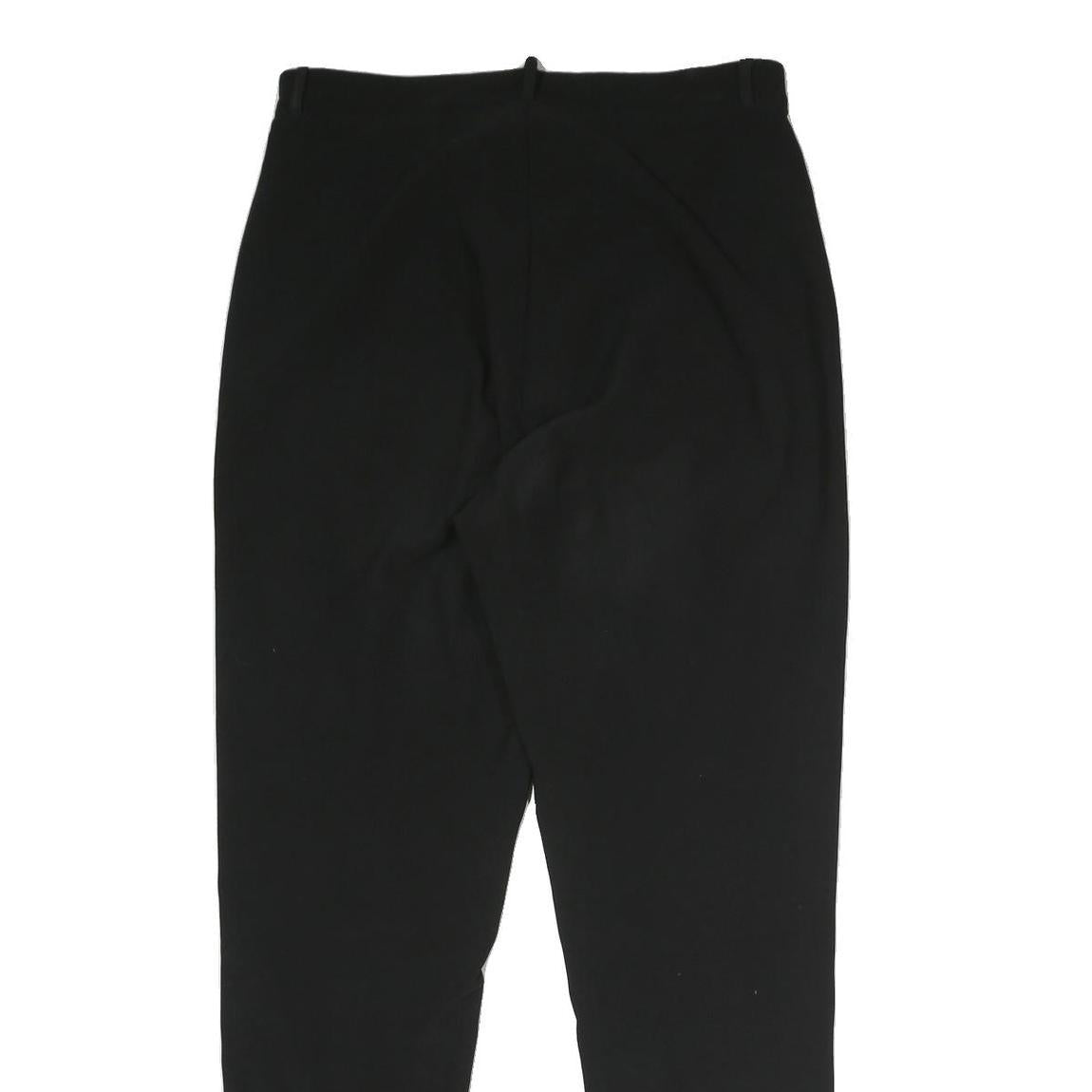 COLOUR OF THE WORLD Womens Black Regular Fit Cotton Blend Trousers W30 L30