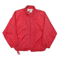 Mens Red Plain Zip Jacket XL Polyester Blend Lightweight Classic Fit Casual