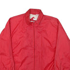 Mens Red Plain Zip Jacket XL Polyester Blend Lightweight Classic Fit Casual