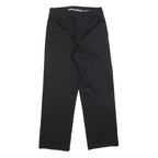 DICKIES Womens Cotton Blend Black Relaxed Straight Leg Trousers W27 L28 Workwear