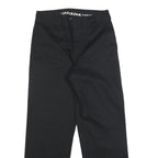 DICKIES Womens Cotton Blend Black Relaxed Straight Leg Trousers W27 L28 Workwear
