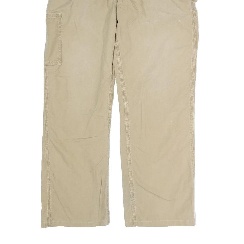 CARHARTT Mens Beige Cotton Blend Regular Fit Straight Leg Trousers W32 L29