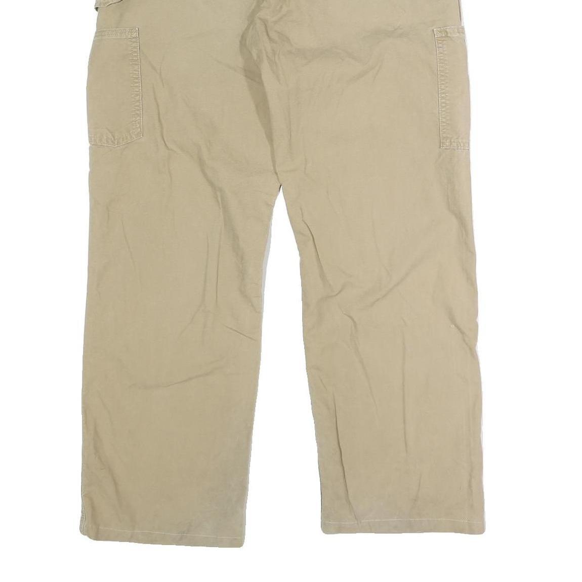 CARHARTT Mens Beige Cotton Blend Regular Fit Straight Leg Trousers W32 L29