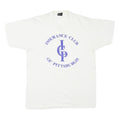 THE BEST Mens White Insurance Club Of Pittsburgh Graphic T-Shirt L Short Sleeve