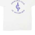 THE BEST Mens White Insurance Club Of Pittsburgh Graphic T-Shirt L Short Sleeve