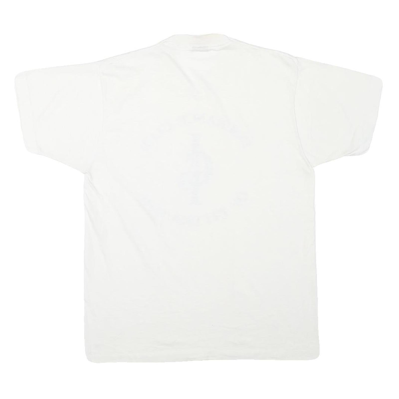 THE BEST Mens White Insurance Club Of Pittsburgh Graphic T-Shirt L Short Sleeve