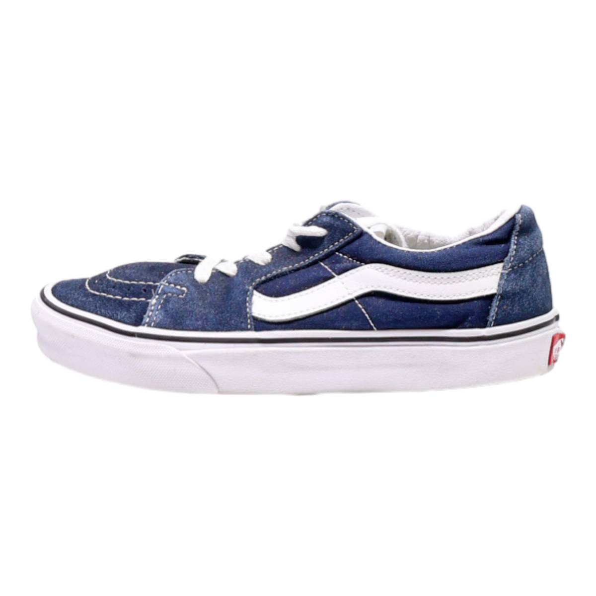 VANS Old Skool Low Top Trainers Blue Canvas Boys UK 4