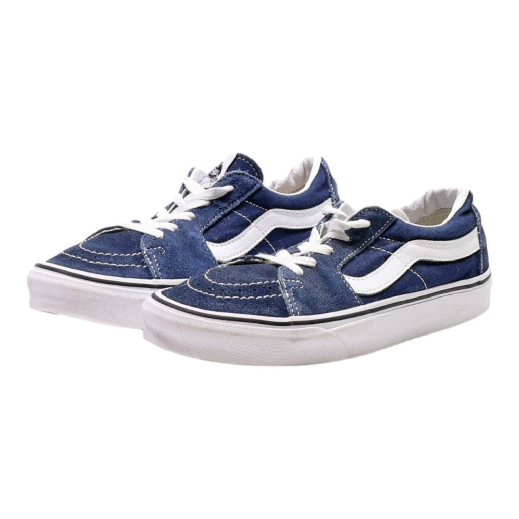 VANS Old Skool Low Top Trainers Blue Canvas Boys UK 4