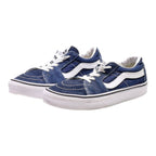 VANS Old Skool Low Top Trainers Blue Canvas Boys UK 4