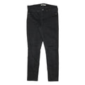 LEVI'S Womens Black Slim Skinny Denim Cotton Blend Jeans W30 L29 Stylish Zip