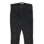 LEVI'S Womens Black Slim Skinny Denim Cotton Blend Jeans W30 L29 Stylish Zip