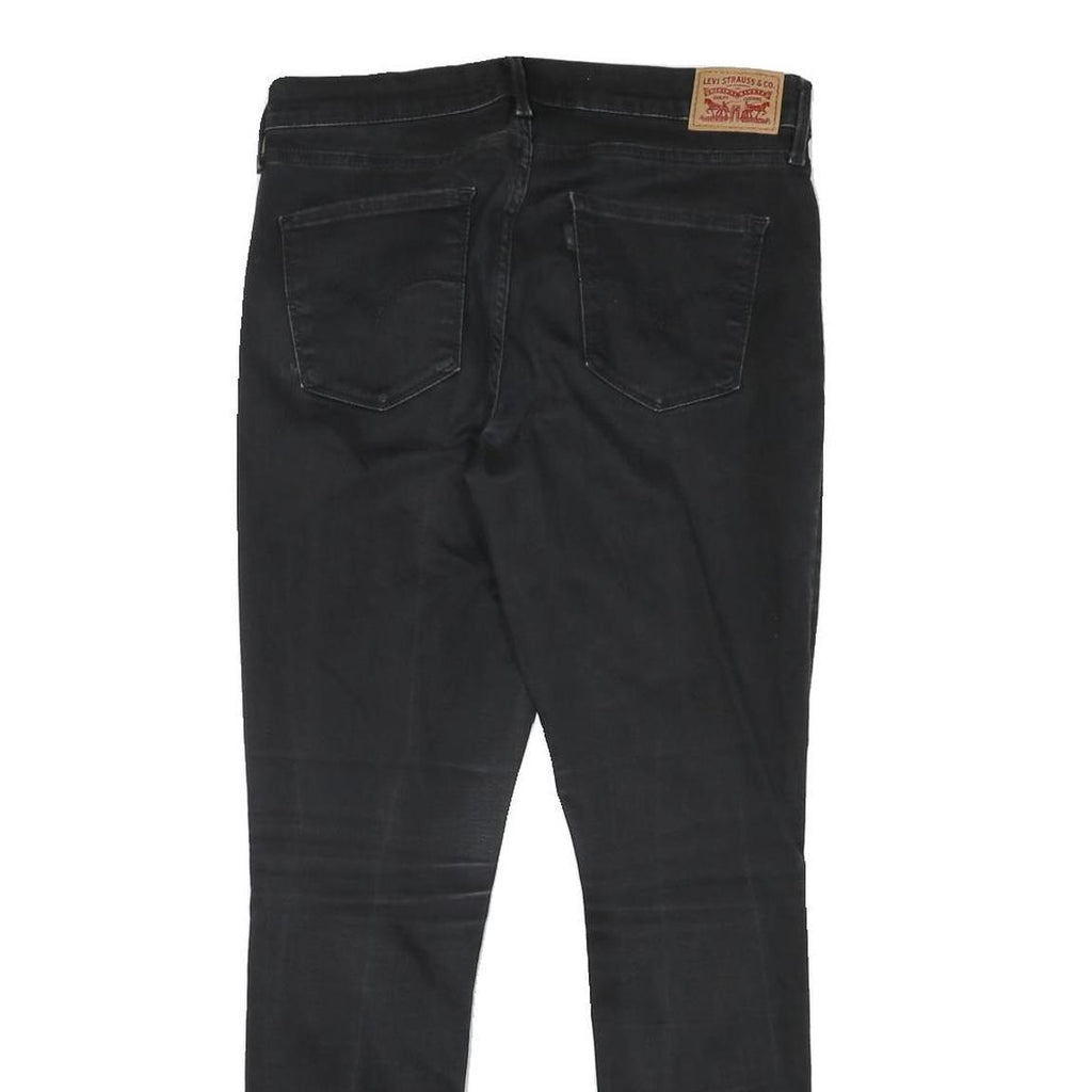 LEVI'S Womens Black Slim Skinny Denim Cotton Blend Jeans W30 L29 Stylish Zip