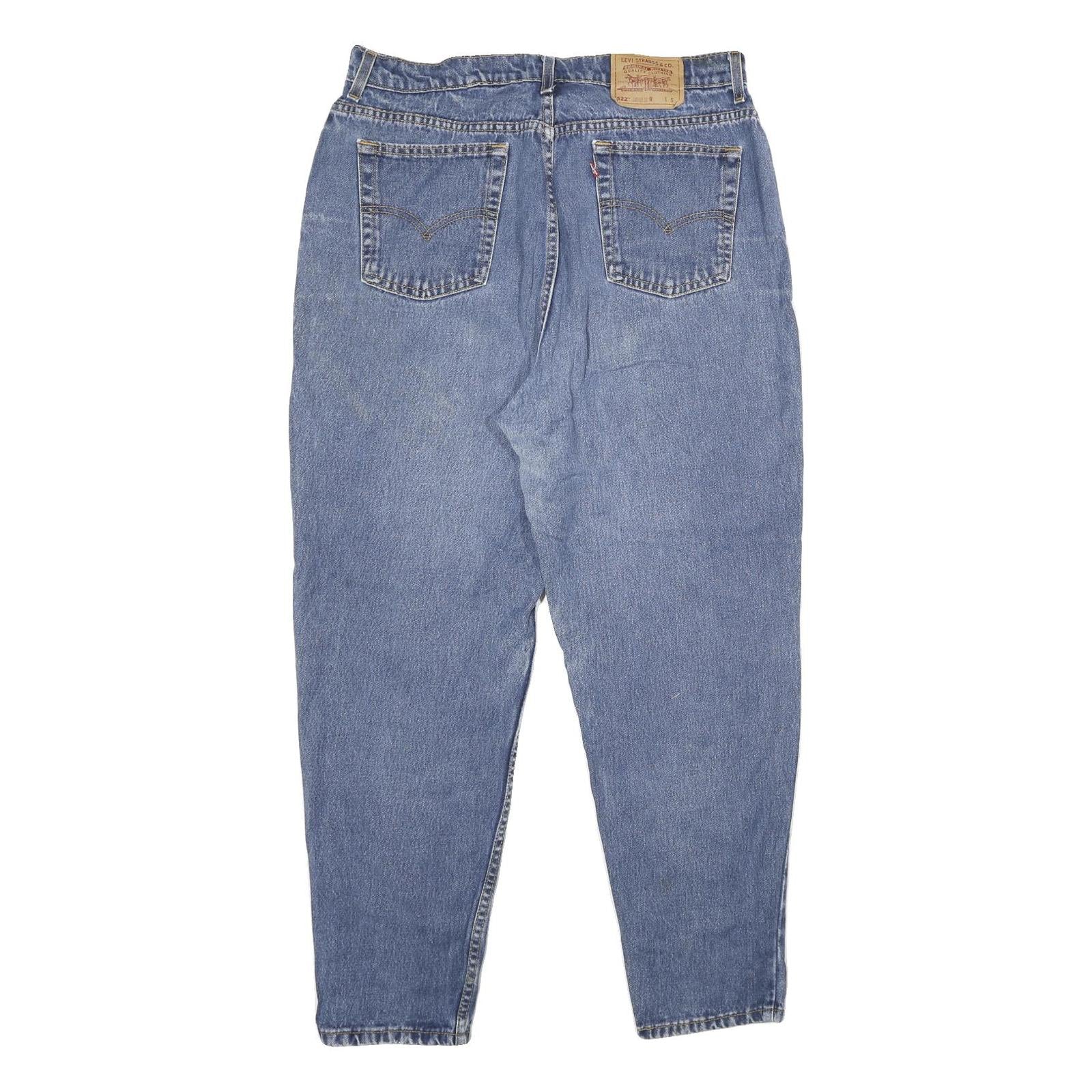 LEVI'S 522 Womens Classic Jeans Blue Denim W34 L30 Stylish Zip Closure