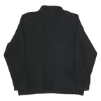 NHL Mens Black Pullover Plain Quarter Zip Basic Knit 2XL Cotton Blend Jumper