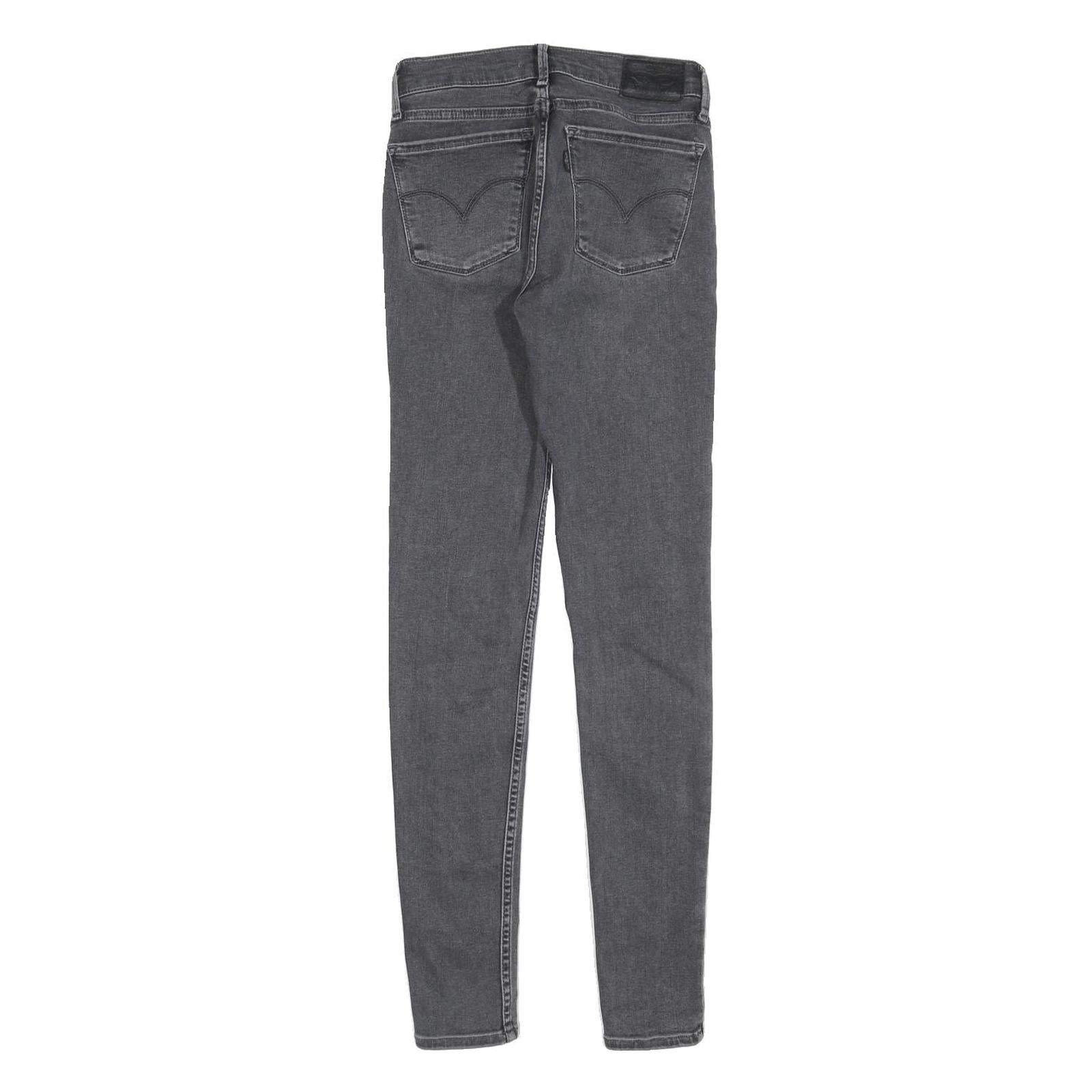 LEVI'S 710 Womens Jeans Grey Slim Skinny Denim Medium W26 L30 Stretch Cotton