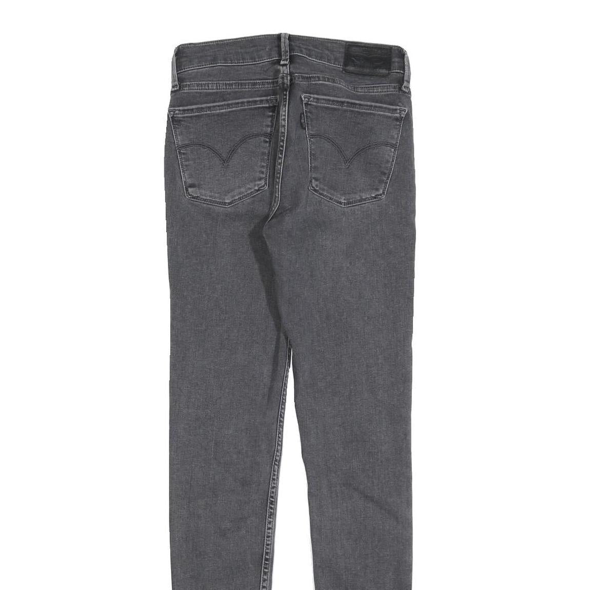 LEVI'S 710 Womens Jeans Grey Slim Skinny Denim Medium W26 L30 Stretch Cotton