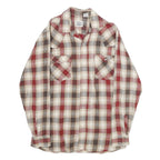 LEVI'S Mens Red Brown Cream Check Shirt M Long Sleeve Cotton Casual