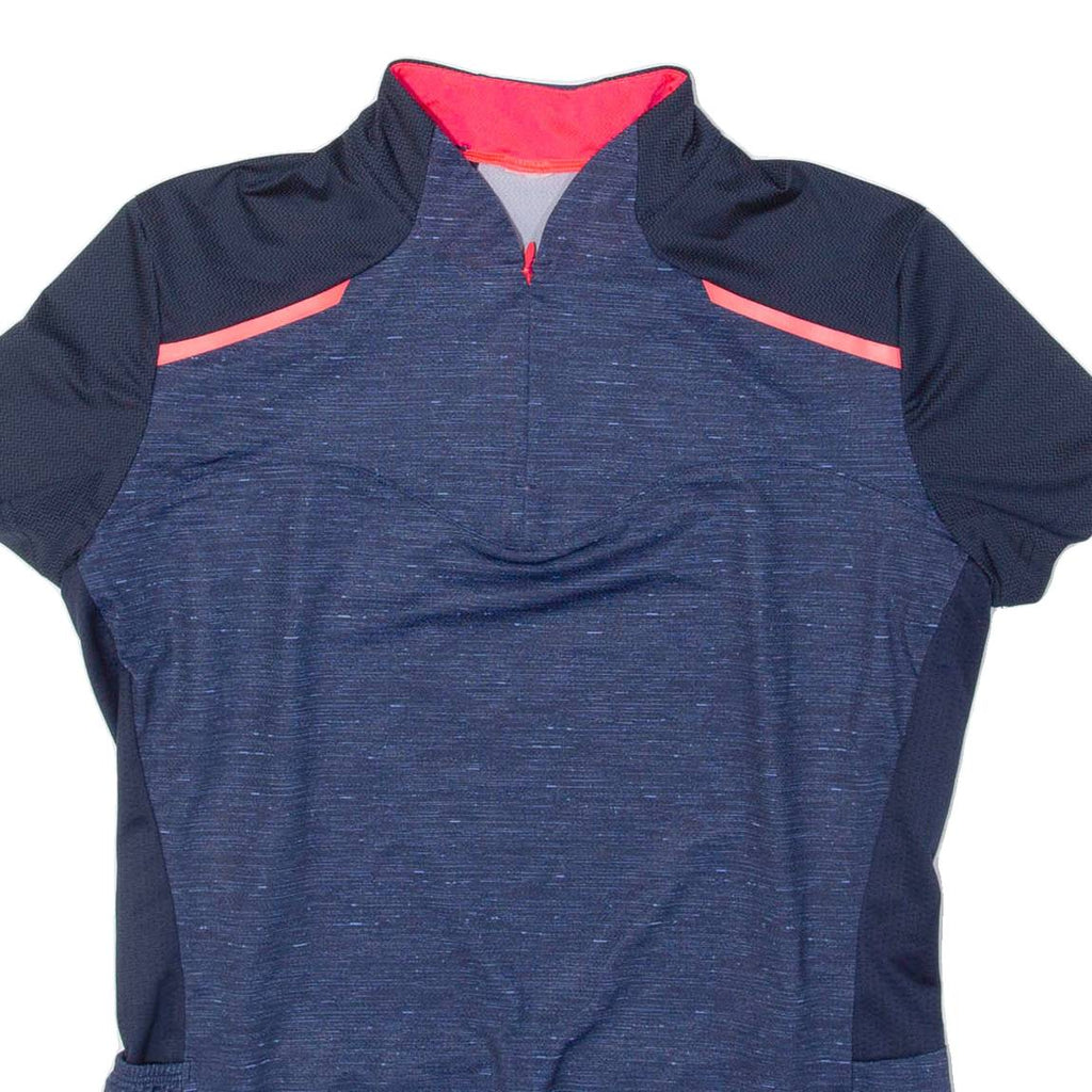 DECATHLON Cycling Womens Jersey Blue 1/4 Zip M