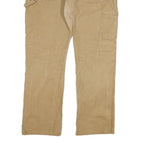 DICKIES Mens Regular Fit Beige Cotton Blend Zip Trousers W40 L32 Workwear Casual