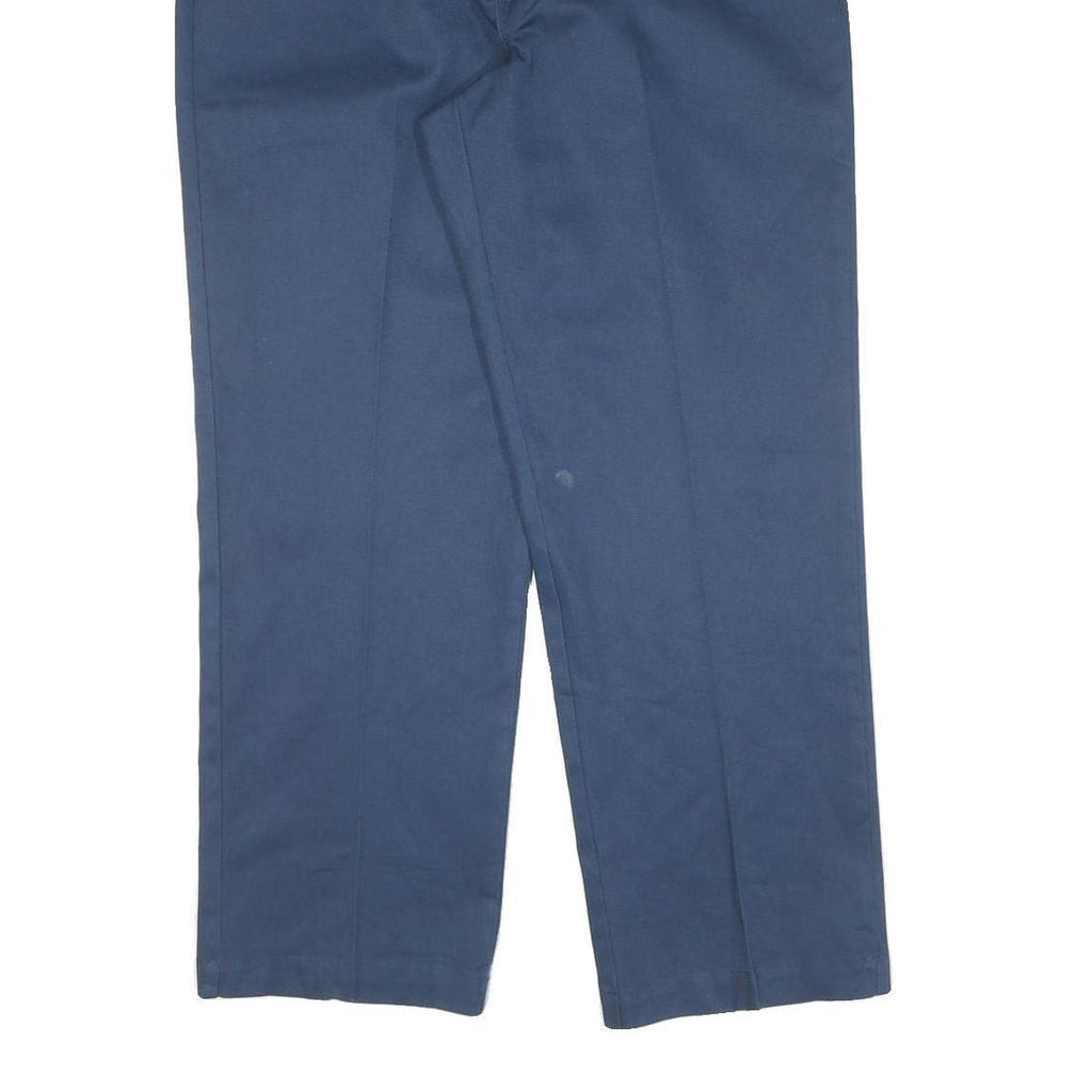 DICKIES Mens Blue Regular Fit Straight Leg Trousers W36 L30 Classic Workwear