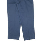 DICKIES Mens Blue Regular Fit Straight Leg Trousers W36 L30 Classic Workwear