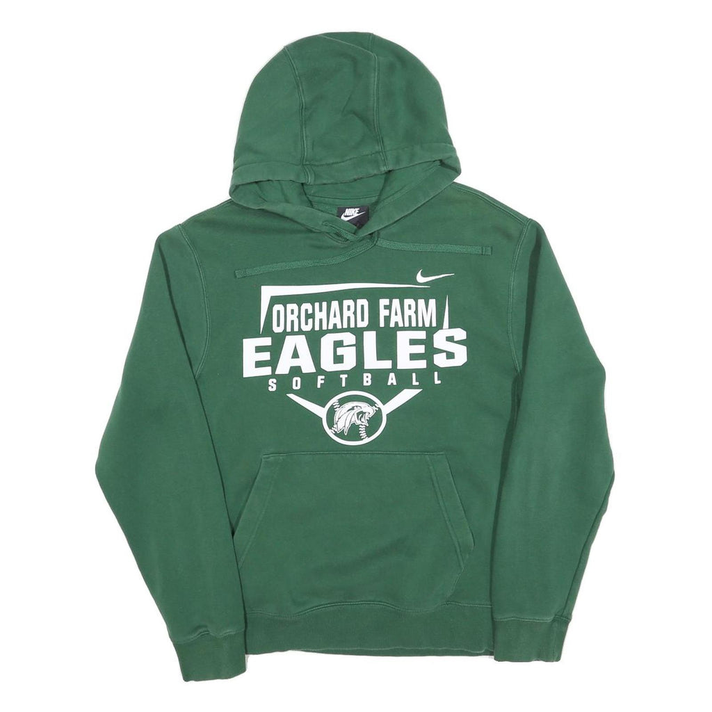 NIKE Mens Green Orchard Farm Eagles Softball Pullover Hoodie S Sportswear