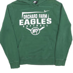 NIKE Mens Green Orchard Farm Eagles Softball Pullover Hoodie S Sportswear