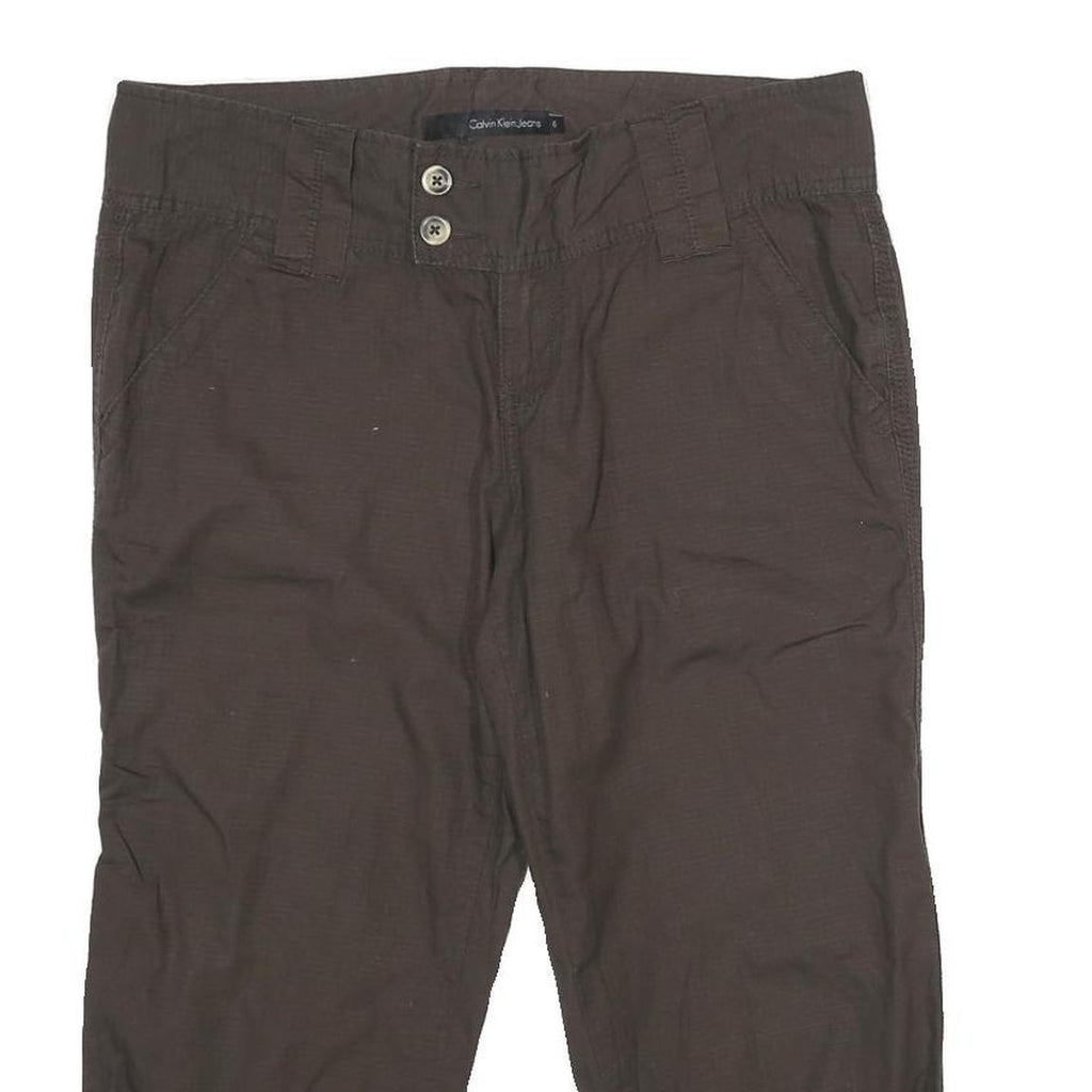 CALVIN KLEIN JEANS Womens Shorts Brown Casual L W34 Drawstring Hem