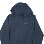 JACK WOLFSKIN Womens Blue Outdoor Jacket XS Polyester Blend Zip Hooded Plain