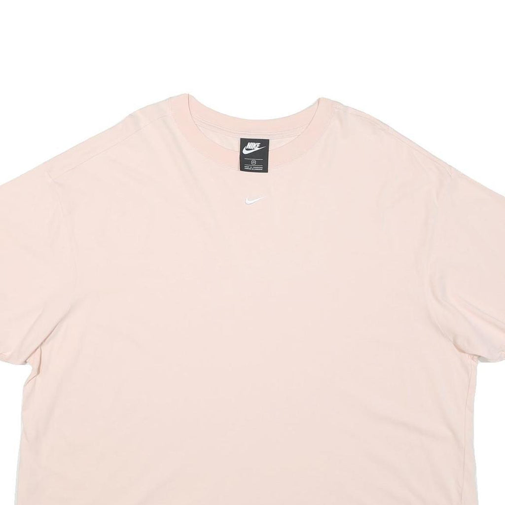 NIKE Womens Pink Cotton T-Shirt 2XL Short Sleeve Crew Neck Casual Top