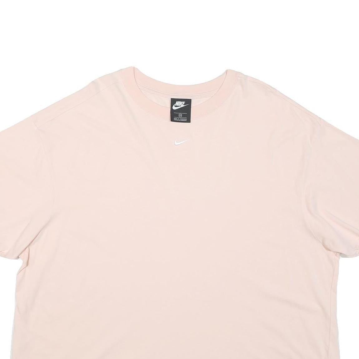 NIKE Womens Pink Cotton T-Shirt 2XL Short Sleeve Crew Neck Casual Top