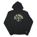 CHAMPION Mens Black Hoodie M Let Us Worship Cotton Blend Pullover