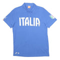PUMA Mens Blue Italia Short Sleeve Plain M Cotton Polo Shirt Italian Flag