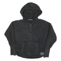CALVIN KLEIN Womens Black Hooded Zip Jacket M Polyester Blend Plain Casual