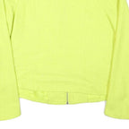 ICI ET MAINTENANT Womens Yellow Polyester Blend Zip Jacket M Woven Plain