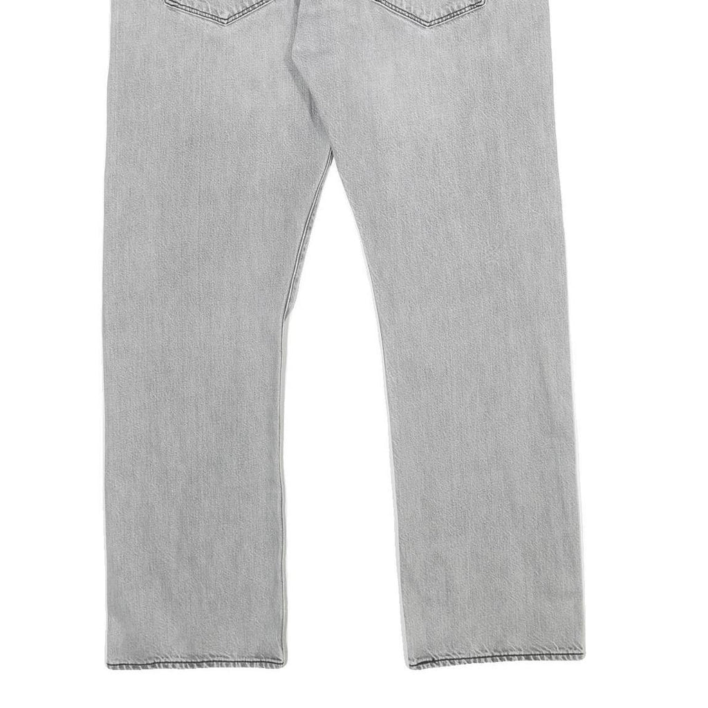 LEVI'S 501 Mens Jeans Blue Classic Straight Denim Light W36 L30 Button Closure