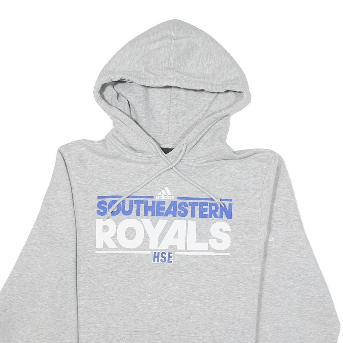 ADIDAS Mens Grey Southeastern Royals Hoodie M Cotton Blend Casual Pullover