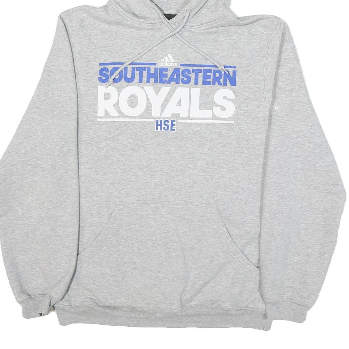 ADIDAS Mens Grey Southeastern Royals Hoodie M Cotton Blend Casual Pullover