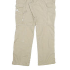 CARHARTT Mens Cotton Blend Beige Relaxed Cargo Trousers W33 L32 Workwear