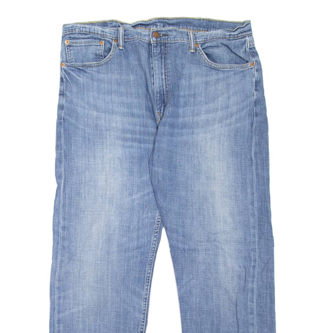 LEVI'S 505 Jeans Mens Blue Regular Straight Stone Wash W38 L30