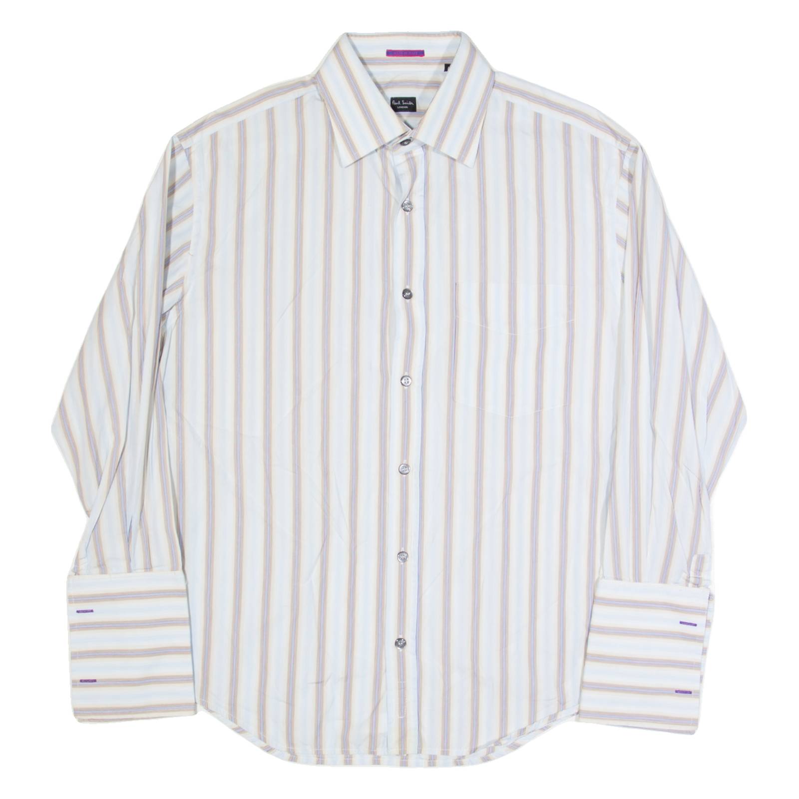 PAUL SMITH Mens Shirt Blue Striped Long Sleeve M
