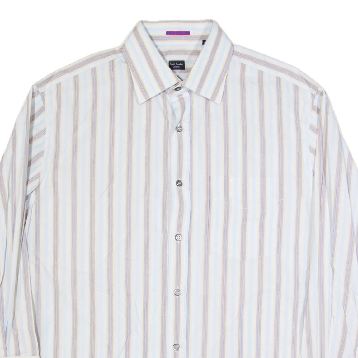 PAUL SMITH Mens Shirt Blue Striped Long Sleeve M