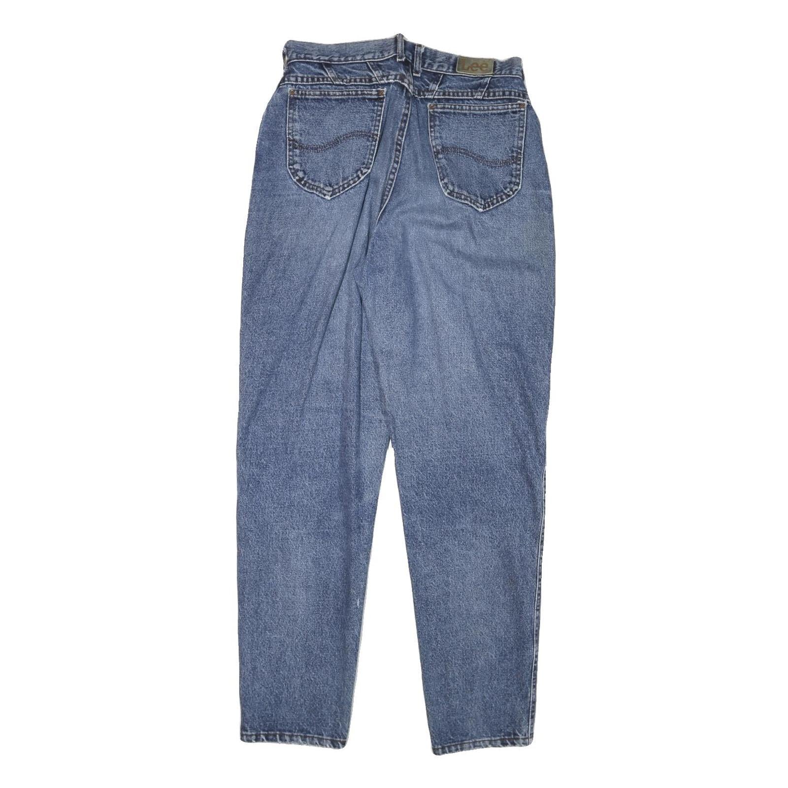 LEE Mens Blue Relaxed Straight Denim Dark Jeans W29 L30 Classic Zip Closure