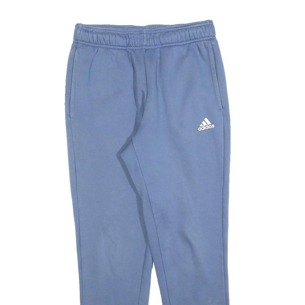 ADIDAS Mens Joggers Blue S W26 L28 Slim Tapered Cotton Blend Casual Sportswear