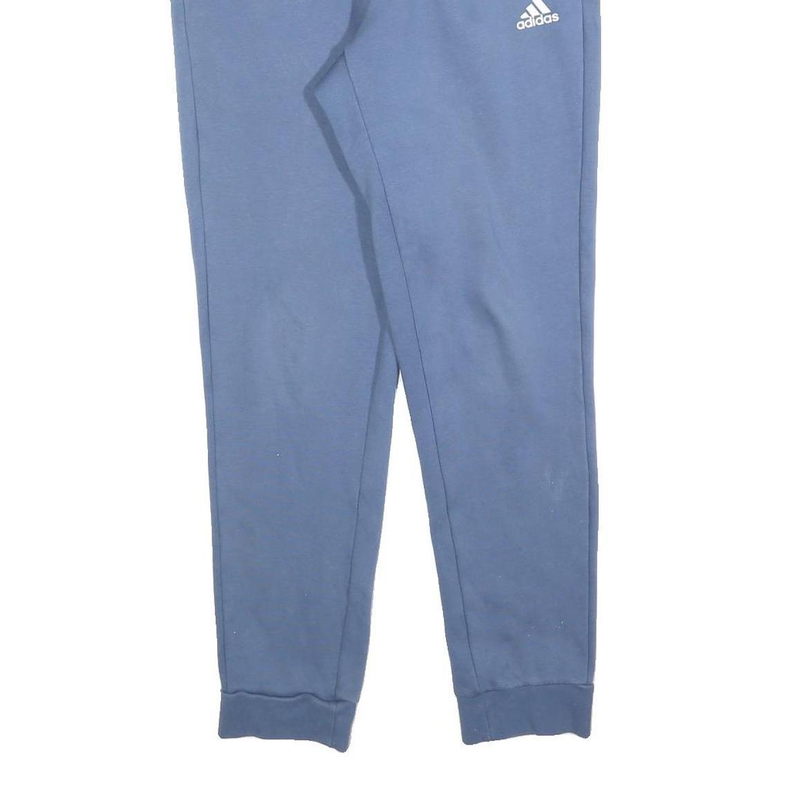 ADIDAS Mens Joggers Blue S W26 L28 Slim Tapered Cotton Blend Casual Sportswear