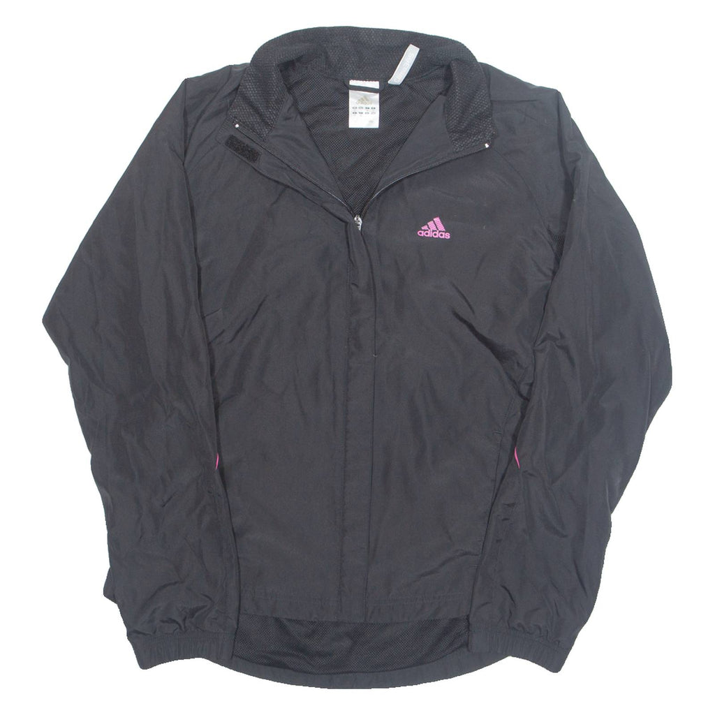 ADIDAS Mesh Lined Womens Windbreaker Jacket Black UK 16