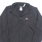 ADIDAS Mesh Lined Womens Windbreaker Jacket Black UK 16