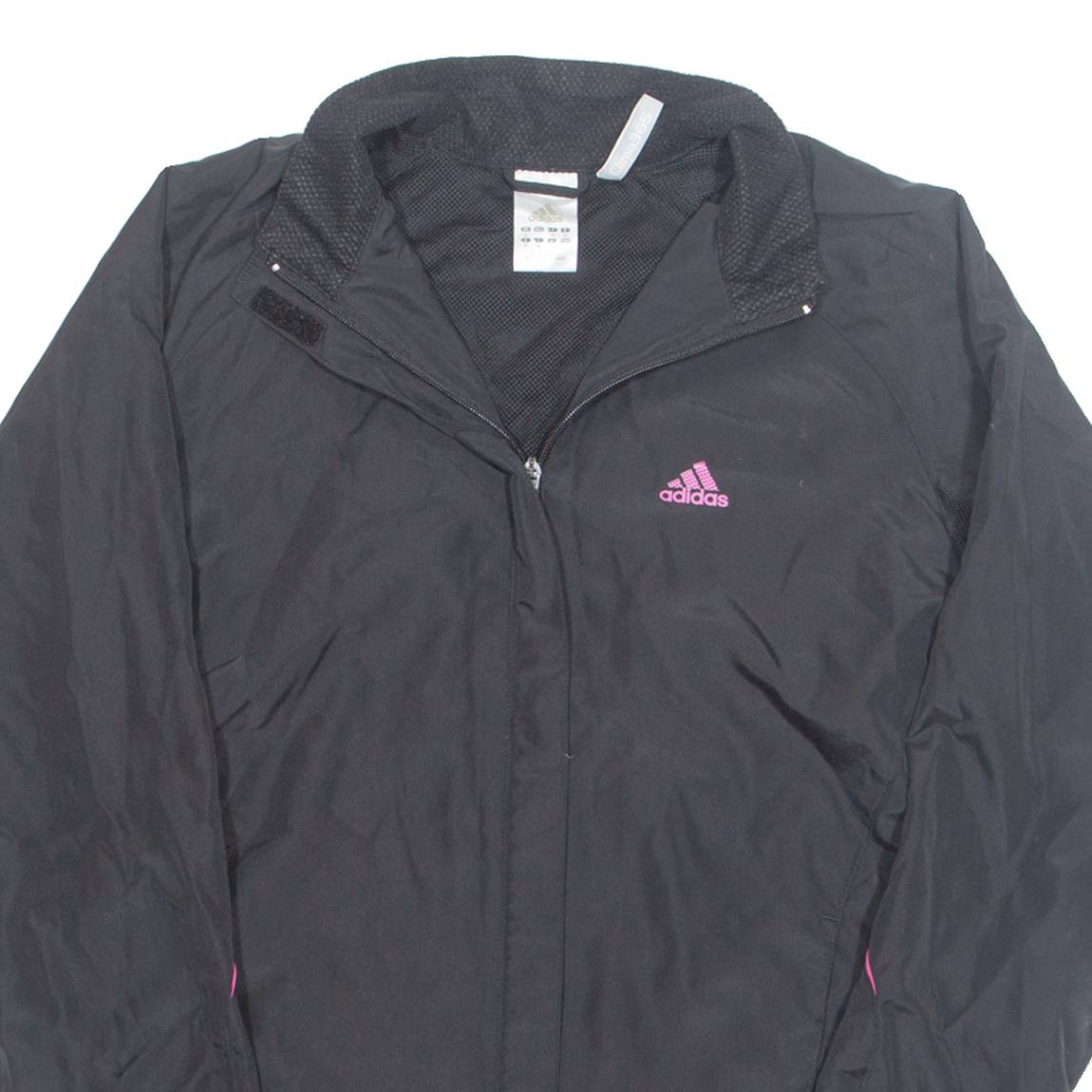 ADIDAS Mesh Lined Womens Windbreaker Jacket Black UK 16