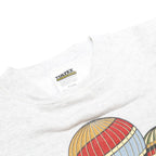 TULTEX Womens Grey Hot Air Balloons Crew Neck XL Cotton Blend Sweatshirt